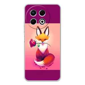Чохли з картинкою Лисичка для TECNO Spark 30 Pro (VPrint) (Лиса з трояндою)