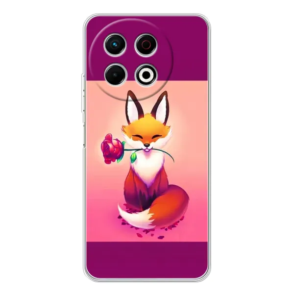 Чохол з принтом «Лиса з трояндою» для TECNO Spark 30 Pro Чохол з принтом «Лиса з трояндою» для TECNO Spark 30 Pro