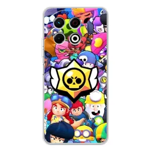 Чехол для TECNO Spark 30 Pro Бравл Старс (VPrint) (Лого Brawl Stars)