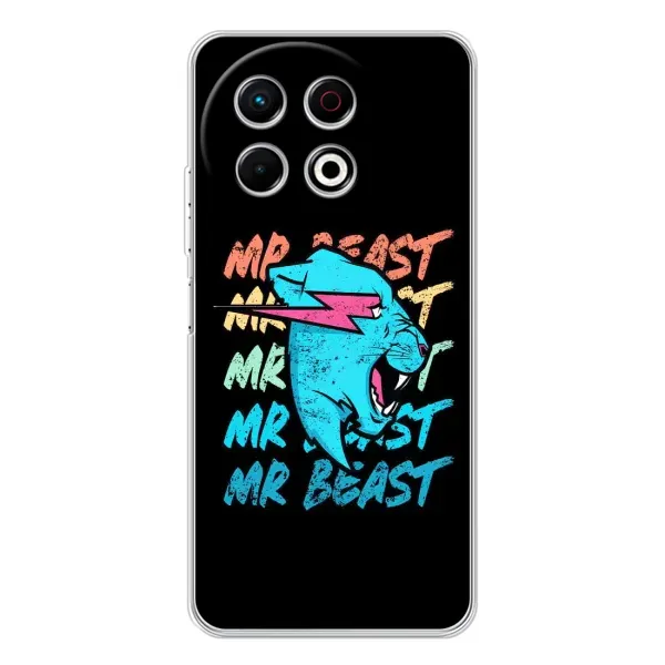 Чехол с принтом «logo Mr beast» для TECNO Spark 30 Pro