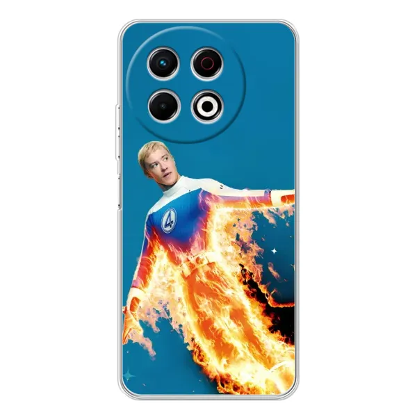Чохол з принтом «Людина-факел у вогні» для TECNO Spark 30 Pro