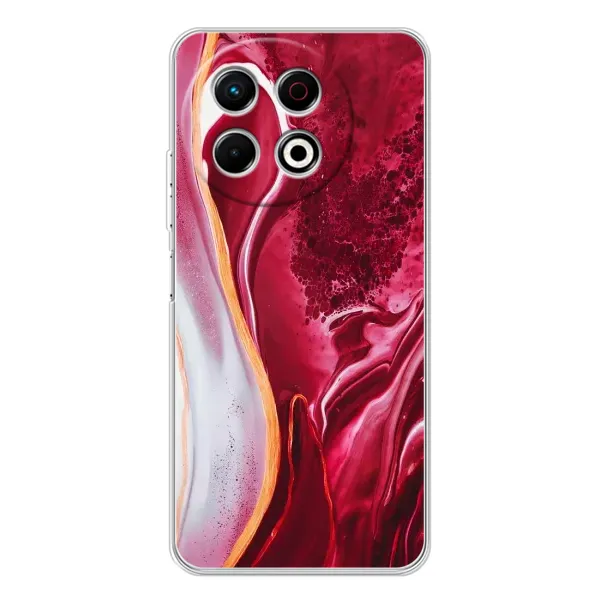 Чохол з принтом «Мрамор червоний» для TECNO Spark 30 Pro