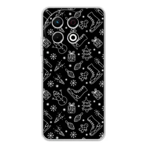 Новорічні, Святкові Чохли для TECNO Spark 30 Pro - 2024 год (Новорічний фон)