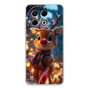 Яскравий чохол для TECNO Spark 30 Pro з Зимові Оленята (Олень з шарфом)