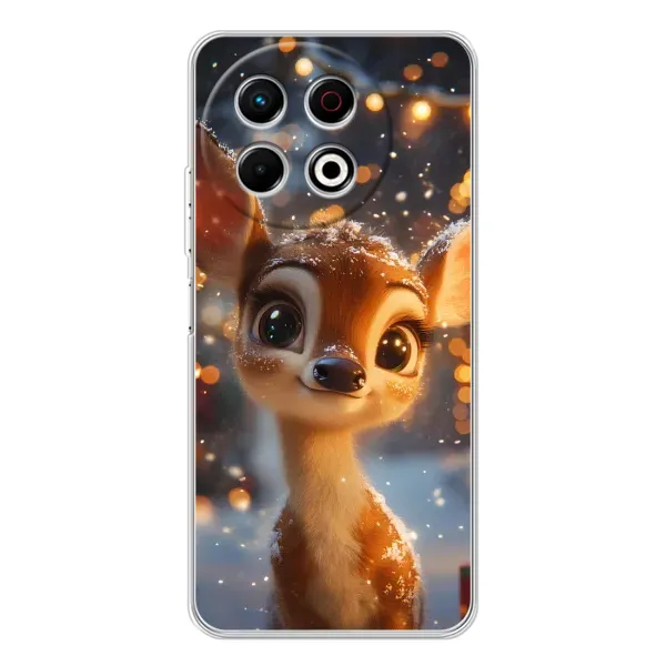 Чохол з принтом «Оленятко серед гірлянд» для TECNO Spark 30 Pro Чохол з принтом «Оленятко серед гірлянд» для TECNO Spark 30 Pro