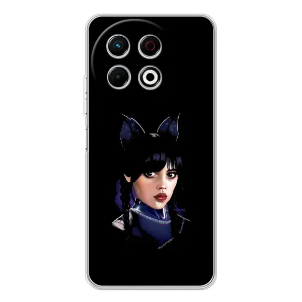 Чохол з принтом «серйозна Венздей» для TECNO Spark 30 Pro