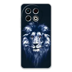 Чехол со Львом для TECNO Spark 30 Pro (VPrint) (Синий Лев)