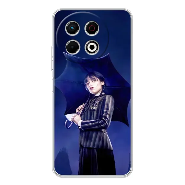 Чохол з принтом «Венздей з парасолькою» для TECNO Spark 30 Pro