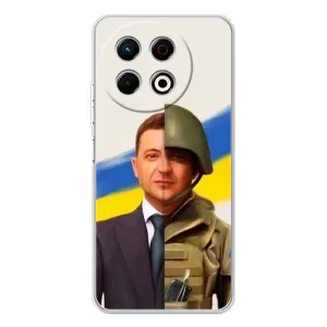Чохол для TECNO Spark 30 Pro (AlphaPrint - с принтом Зеленського) (Зеленский солдат)