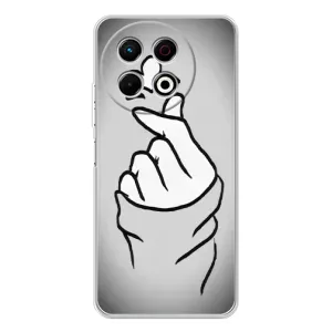Чохол з принтом для TECNO Spark 30 Pro (AlphaPrint - Знак сердечка) (Значок Love)