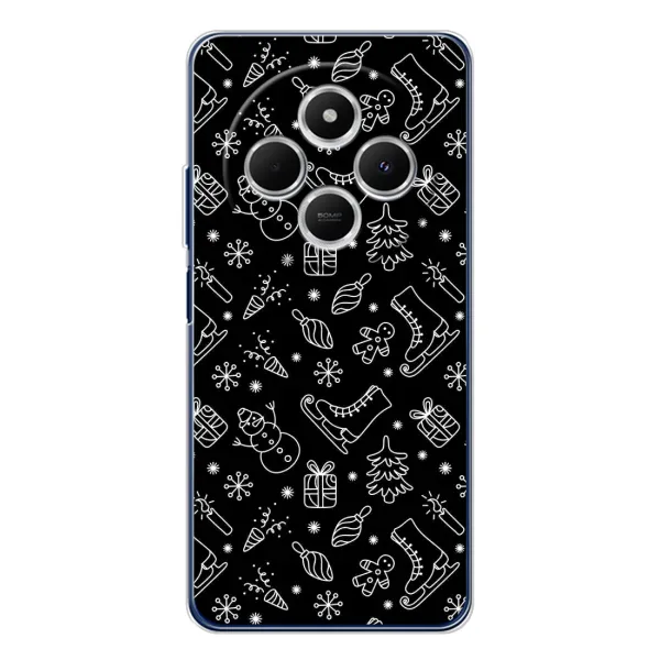 Чехол с принтом «Новогодний фон» для TECNO Spark 30