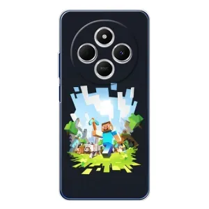 Чохол Майнкрафт на Tecno Spark 30 (AlphaPrint) Minecraft (персонажі Minecraft)