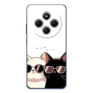 Чехол с рисунком кот на Tecno Spark 30C (Коты в очках)