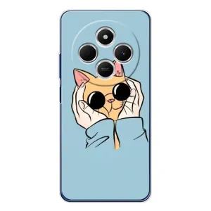 Чехол на Техно Спарк 30С с Котами (VPrint) (Котик в очках)