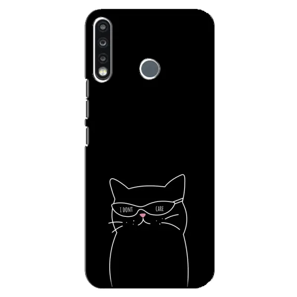Чехол с принтом «Равнодушный кот» для TECNO Spark 4