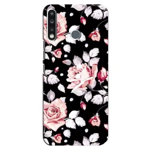 Чохли з квітами для TECNO Spark 4 (VPrint) (Квіти на чорному)