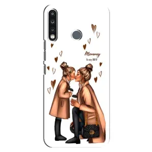 Чохол з друком для TECNO Spark 4 - (Мама з дитинкою) (AlphaPrint) (Донька і мама)