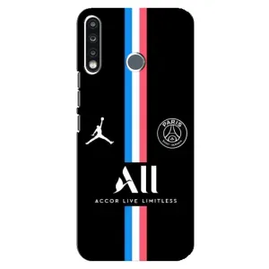Чохли PSG для TECNO Spark 4 (AlphaPrint) (футболка ПСЖ)