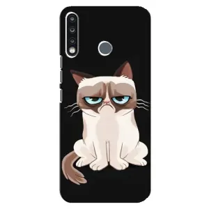 Чехол с принтом «Грустный кот» для TECNO Spark 4