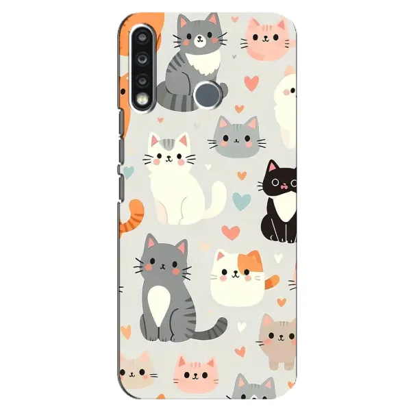 Чехол с принтом «Коллаж котов» для TECNO Spark 4