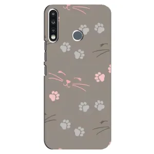 Чехол с рисунком кот на TECNO Spark 4 (Лапы и усы)