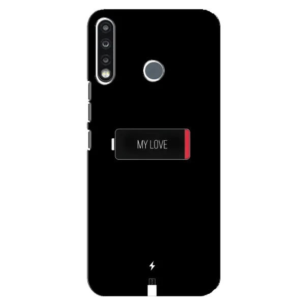Чохол з принтом «Love battery» для TECNO Spark 4