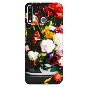 Бренднові Чохли для TECNO Spark 4 - (PREMIUMPrint) (Nike цветы)