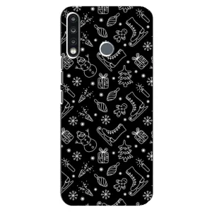 Новорічні, Святкові Чохли для TECNO Spark 4 - 2024 год (Новорічний фон)