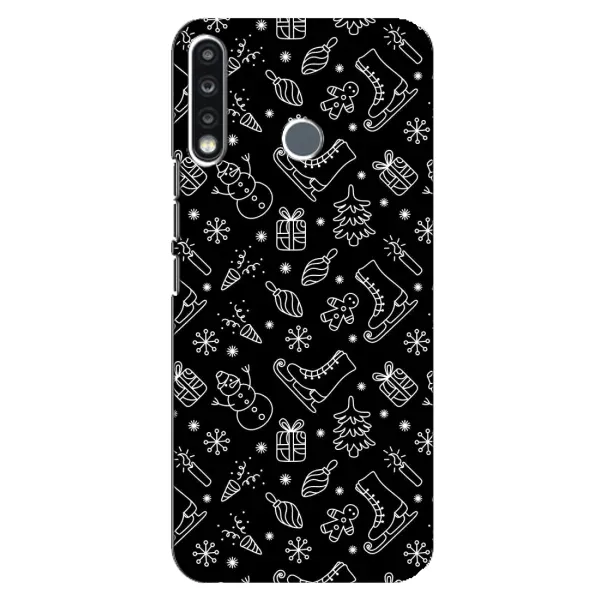 Чохол з принтом «Новорічний фон» для TECNO Spark 4