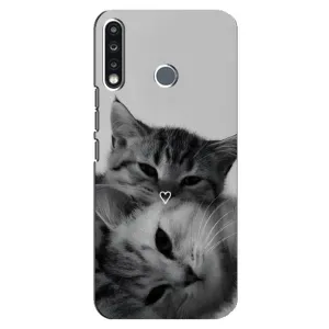 Чехол с рисунком кот на TECNO Spark 4 (Пара котов)