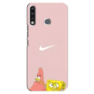 Чехол с принтом «Патрик и Губка» для TECNO Spark 4
