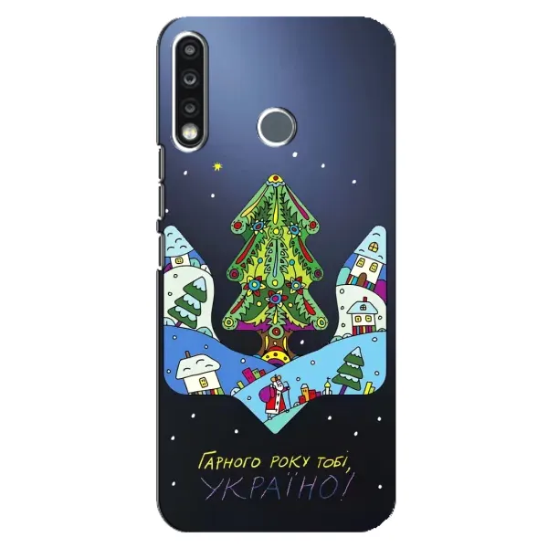 Чохол з принтом «Різдвяний герб» для TECNO Spark 4