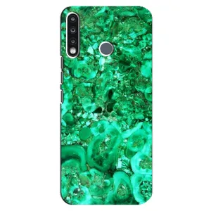 Мраморний чехол на TECNO Spark 4 (VPrint) (Салатовий Мрамор)
