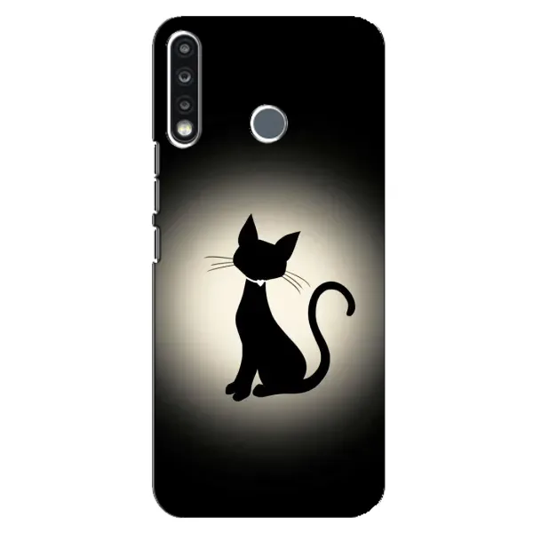 Чехол с принтом «Силуэт котика» для TECNO Spark 4