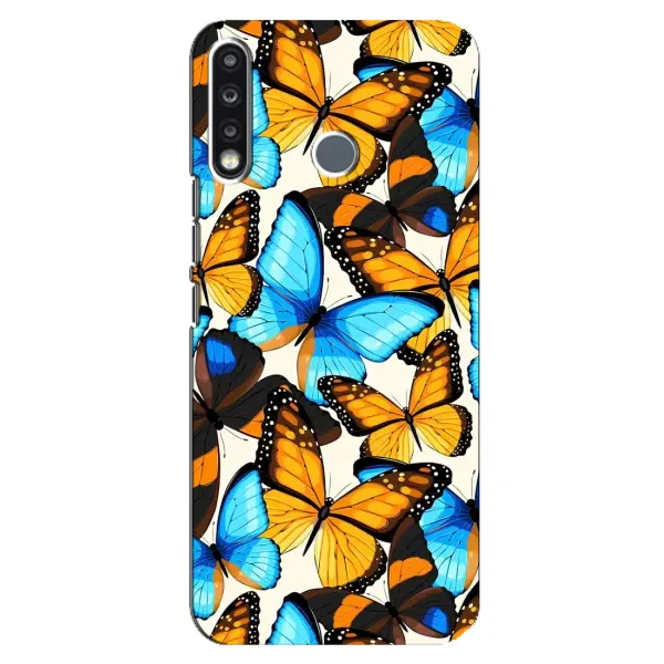 Чехол с принтом «Яркие бабочки» для TECNO Spark 4
