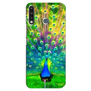 Чохол з принтом «Яскравий Павлин» для TECNO Spark 4