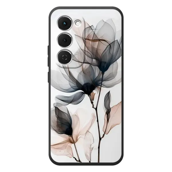 Чехол с принтом «Цветы на белом» для TECNO Spark 40 Pro Plus