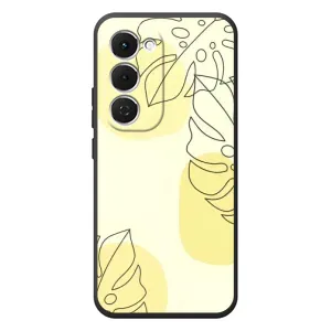 Силиконовый чехол с принтом в цветах на Tecno Spark 40 Pro Plus (Желтая монстера арт)
