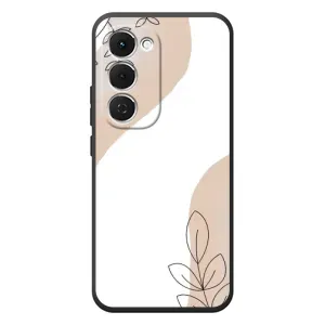 Силиконовый чехол с принтом в цветах на Tecno Spark 40 Pro Plus (Нюдовая веточка абстракция)