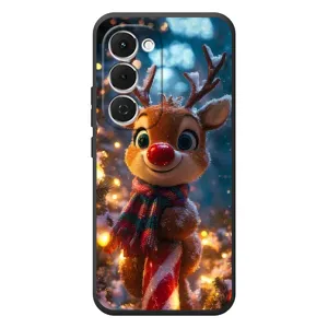 Яскравий чохол для Tecno Spark 40 Pro Plus з Зимові Оленята (Олень з шарфом)