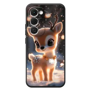 Яскравий чохол для Tecno Spark 40 Pro Plus з Зимові Оленята (Оленятко)