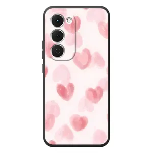 Чехол с розовым рисунком для Tecno Spark 40 Pro Plus (Розовые сердечки)