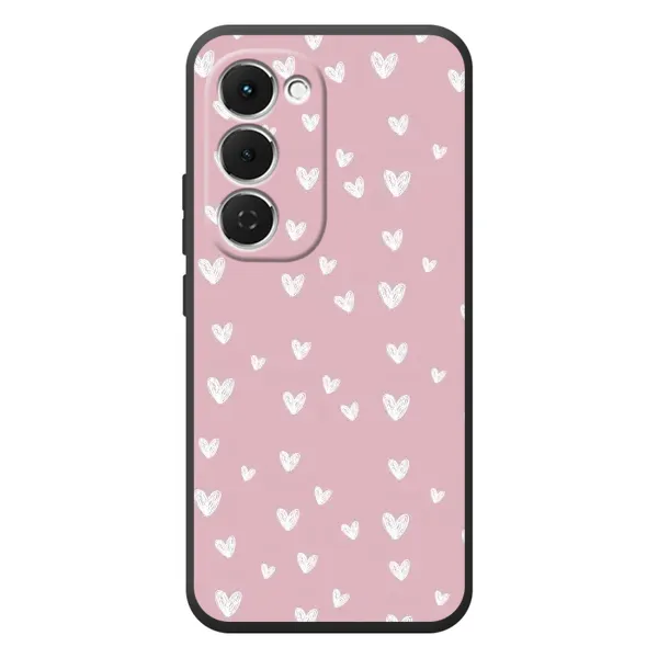 Чехол с принтом «Сердечки на розовом» для TECNO Spark 40 Pro Plus