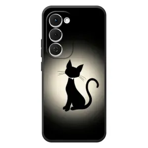 Чехол с принтом для Tecno Spark 40 Pro Plus (AlphaPrint) Модные коты (Силуэт котика)