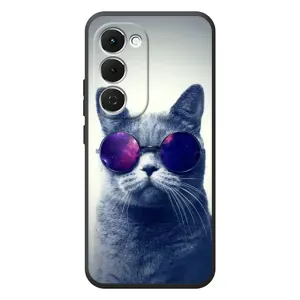 Чехол с принтом для Tecno Spark 40 Pro Plus (AlphaPrint) Модные коты (Стильный кот)