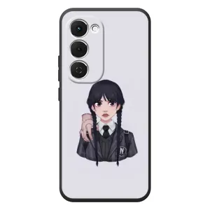 Чехлы Венсдей на Tecno Spark 40 Pro Plus Уэнсдей (AlphaPrint) (Уэнздей и Вещь)