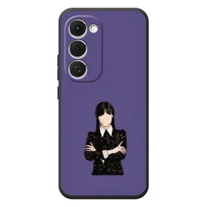 Чехлы Венсдей на Tecno Spark 40 Pro Plus Уэнсдей (AlphaPrint) (Уэнздей в черном)
