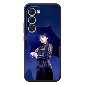 Чехлы Венсдей на Tecno Spark 40 Pro Plus Уэнсдей (AlphaPrint) (Уэнздей с зонтом)