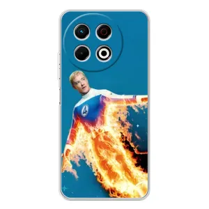 Чохол з принтом Фантастична четвірка для Tecno Spark 40 Pro (Людина-факел у вогні)
