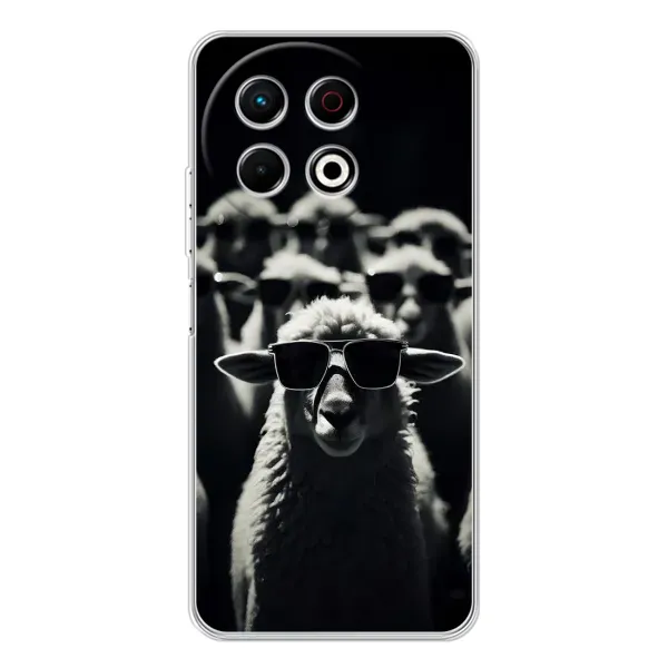 Чехол с принтом «Овечка в очках» для TECNO Spark 40 Pro